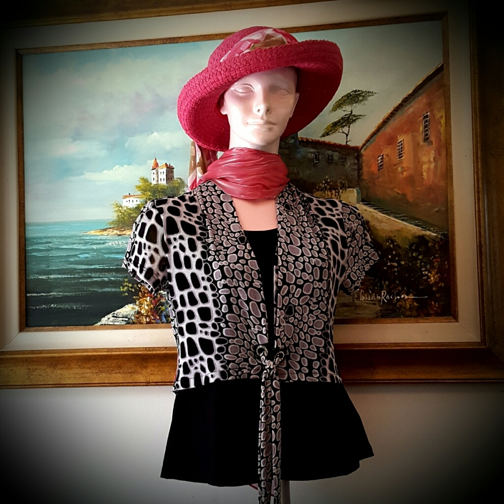 Jaipur tie waist layered-look top